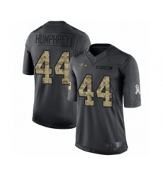 Men's Baltimore Ravens #44 Marlon Humphrey Limited Black 2016 Salute to Service Football Jersey