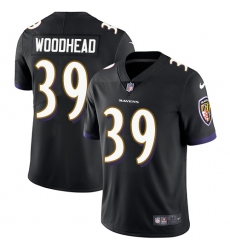 Men's Nike Baltimore Ravens #39 Danny Woodhead Black Alternate Vapor Untouchable Limited Player NFL Jersey