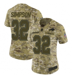 Women's Nike Buffalo Bills #32 O. J. Simpson Limited Camo 2018 Salute to Service NFL Jersey