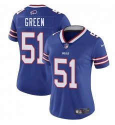 Women's Buffalo Bills #51 Kendrick Green Blue Vapor Stitched Football Jersey(Run Small)