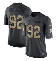 Youth Nike Buffalo Bills #92 Adolphus Washington Limited Black 2016 Salute to Service NFL Jersey