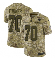 Men's Nike Carolina Panthers #70 Trai Turner Limited Camo 2018 Salute to Service NFL Jersey