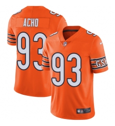 Men's Nike Chicago Bears #93 Sam Acho Limited Orange Rush Vapor Untouchable NFL Jersey