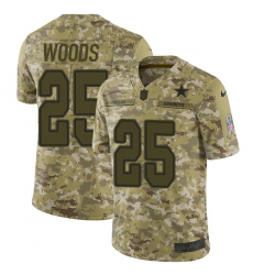 Youth Nike Dallas Cowboys #25 Xavier Woods Limited Camo 2018 Salute to Service NFL Jersey