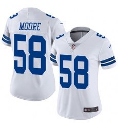 Women's Nike Dallas Cowboys #58 Damontre Moore White Vapor Untouchable Limited Player NFL Jersey