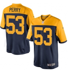 Youth Nike Green Bay Packers #53 Nick Perry Limited Navy Blue Alternate NFL Jersey