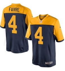 Men's Nike Green Bay Packers #4 Brett Favre Limited Navy Blue Alternate NFL Jersey