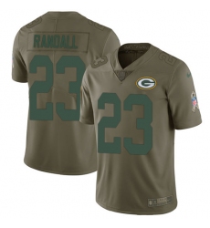 Men's Nike Green Bay Packers #23 Damarious Randall Limited Olive 2017 Salute to Service NFL Jersey
