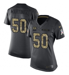 Women's Nike Green Bay Packers #50 Blake Martinez Limited Black 2016 Salute to Service NFL Jersey