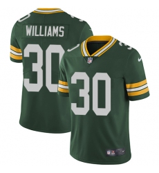 Youth Nike Green Bay Packers #30 Jamaal Williams Green Team Color Vapor Untouchable Limited Player NFL Jersey