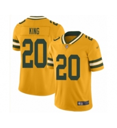 Men's Green Bay Packers #20 Kevin King Limited Gold Inverted Legend Football Jersey