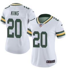 Women's Nike Green Bay Packers #20 Kevin King White Vapor Untouchable Limited Player NFL Jersey