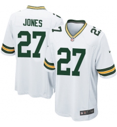 Men's Nike Green Bay Packers #27 Josh Jones Game White NFL Jersey
