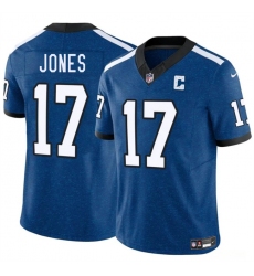 Men's Indianapolis Colts #17 Daniel Jones Blue 2025 F.U.S.E. Throwback Vapor Limited Football Stitched Jersey