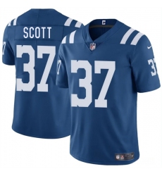 Men's Indianapolis Colts #37 Daniel Scott Blue 2025 Vapor Limited Football Stitched Jersey