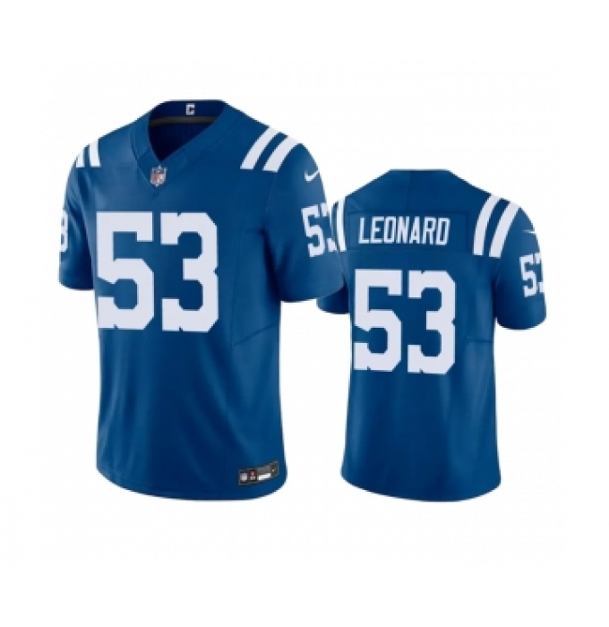 Men's Indianapolis Colts #53 Shaquille Leonard Blue 2023 F.U.S.E Vapor Untouchable Stitched Football Jersey