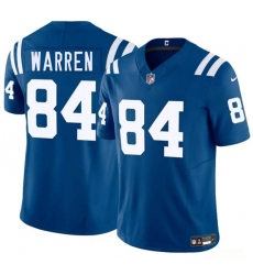 Men's Indianapolis Colts #84 Tyler Warren Blue 2025 Draft F.U.S.E. Vapor Limited Football Stitched Jersey