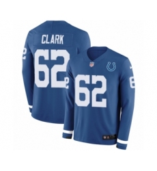 Youth Nike Indianapolis Colts #62 Le'Raven Clark Limited Blue Therma Long Sleeve NFL Jersey