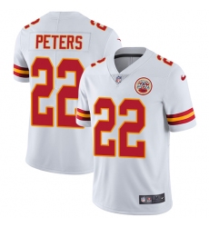 Men's Nike Kansas City Chiefs #22 Marcus Peters White Vapor Untouchable Limited Player NFL Jersey