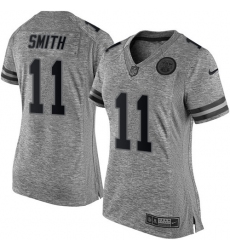 Women's Nike Kansas City Chiefs #11 Alex Smith Limited Gray Gridiron NFL Jersey