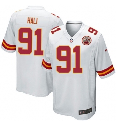 Men's Nike Kansas City Chiefs #91 Tamba Hali Game White NFL Jersey