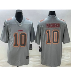 Men's Kansas City Chiefs #10 Isiah Pacheco Gray Atmosphere Fashion Stitched Jersey
