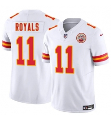 Men's Kansas City Chiefs #11 Jalen Royals White 2025 Draft F.U.S.E. Vapor Untouchable Limited Football Stitched Jersey