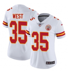 Women's Nike Kansas City Chiefs #35 Charcandrick West Elite White NFL Jersey