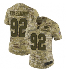 Women's Nike Kansas City Chiefs #92 Tanoh Kpassagnon Limited Camo 2018 Salute to Service NFL Jersey